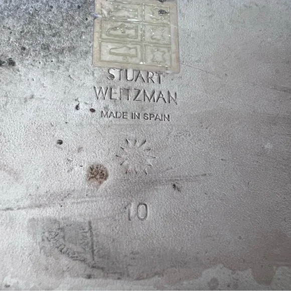 Stuart Weitzman Goldie Lace-Up Pearl Embellished Sandal Size 10AA - Picture 10 of 12